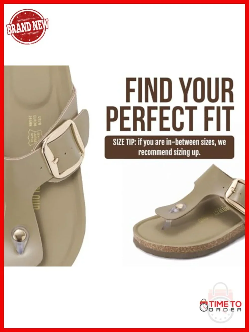 Genuine Leather Slide Sandals with Memory Foam - Non-Slip Women's Sandals